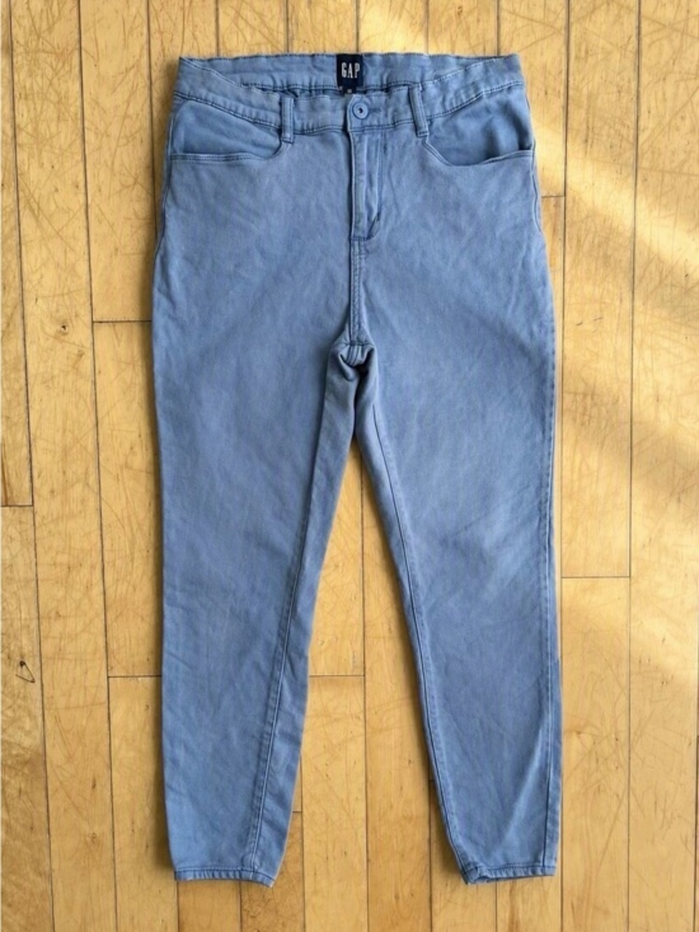 GAP High-Rise Blue Skinny Minimalist Stretch Jogger Style Blue Pants Size 12